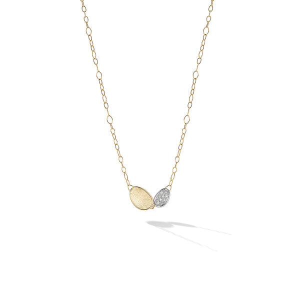 Lunaria Yellow Gold and Diamond Necklace